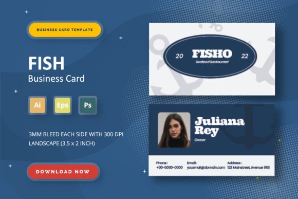 Fish Card Business Card Template Evaluation