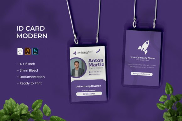 Modern Purple - ID Card