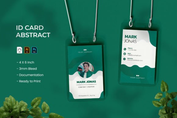 Transform Your Professional Identity with the Modern Abstract Gradient ID Card Design